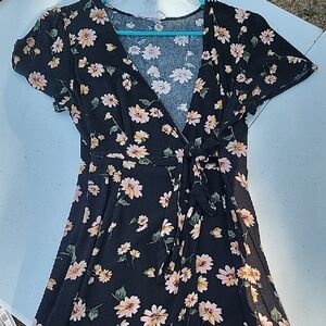 Chic Black Floral Mini Dress